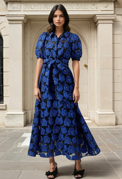 Aveline midnight blue maxi dress