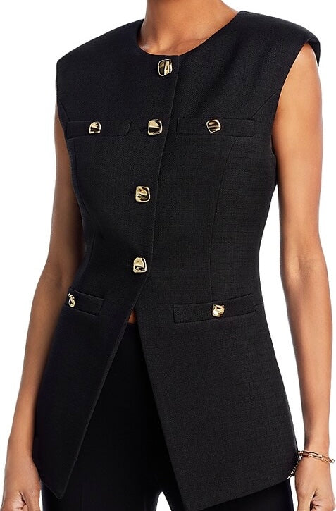 Tailored vest in black