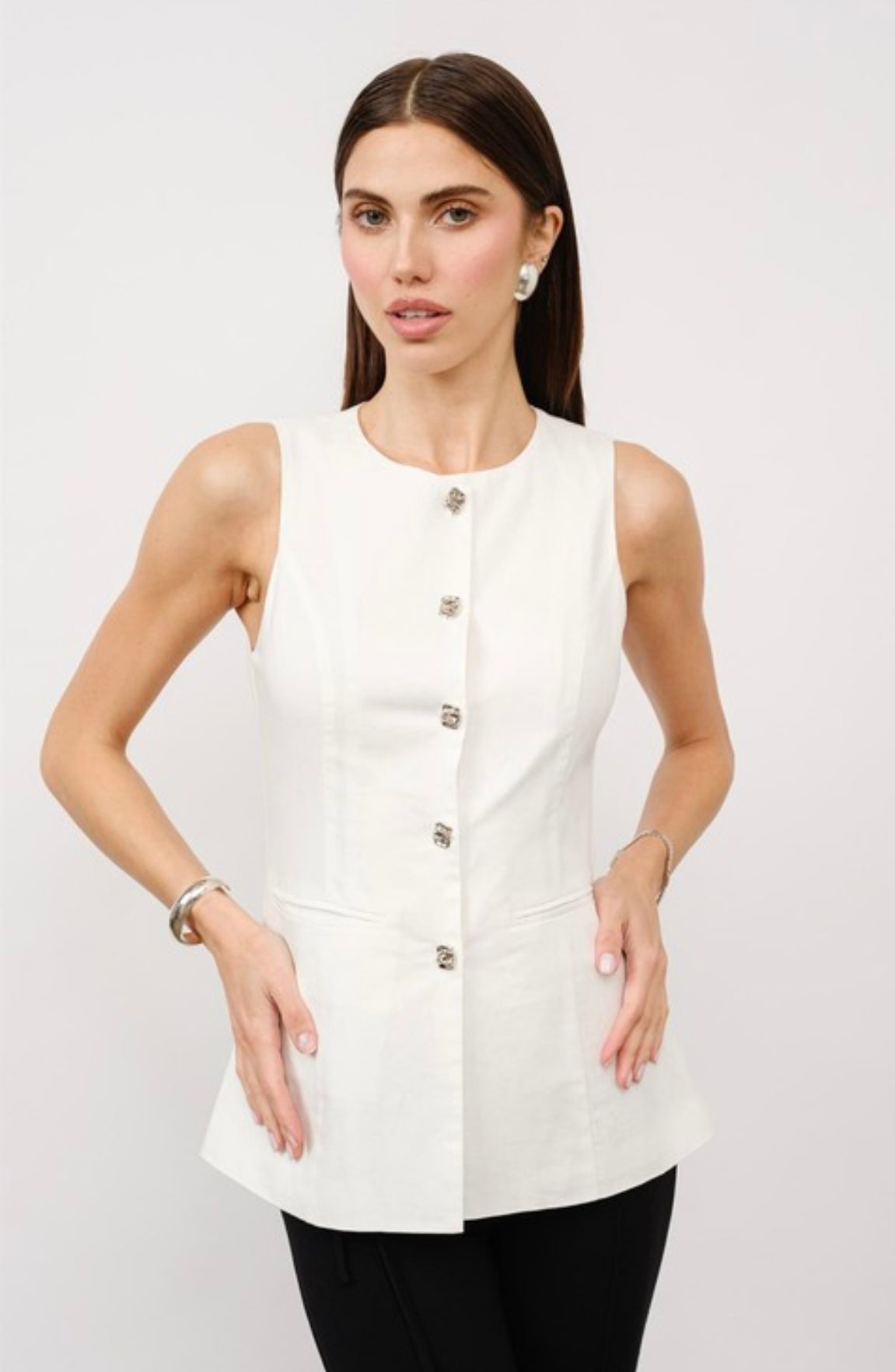 Lilly vest in off white