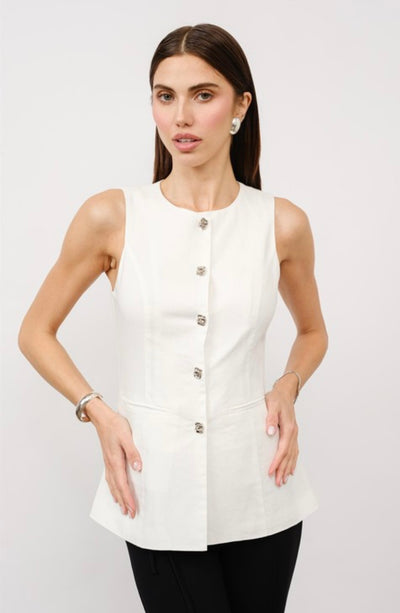 Lilly vest in off white