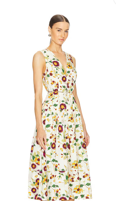Halle floral midi dress