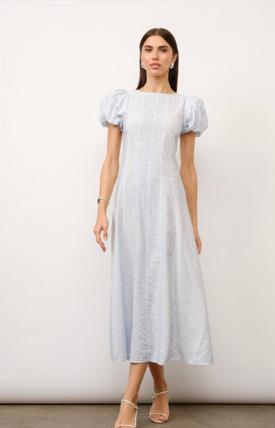 Lucia puff sleeve midi dress