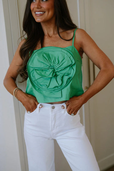 Lucky me top in green or in white