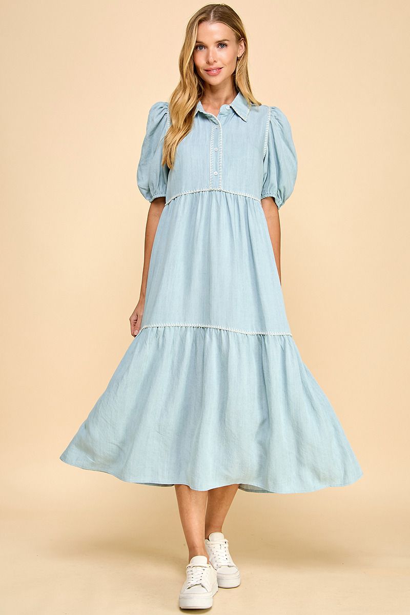 Denim maxi dress