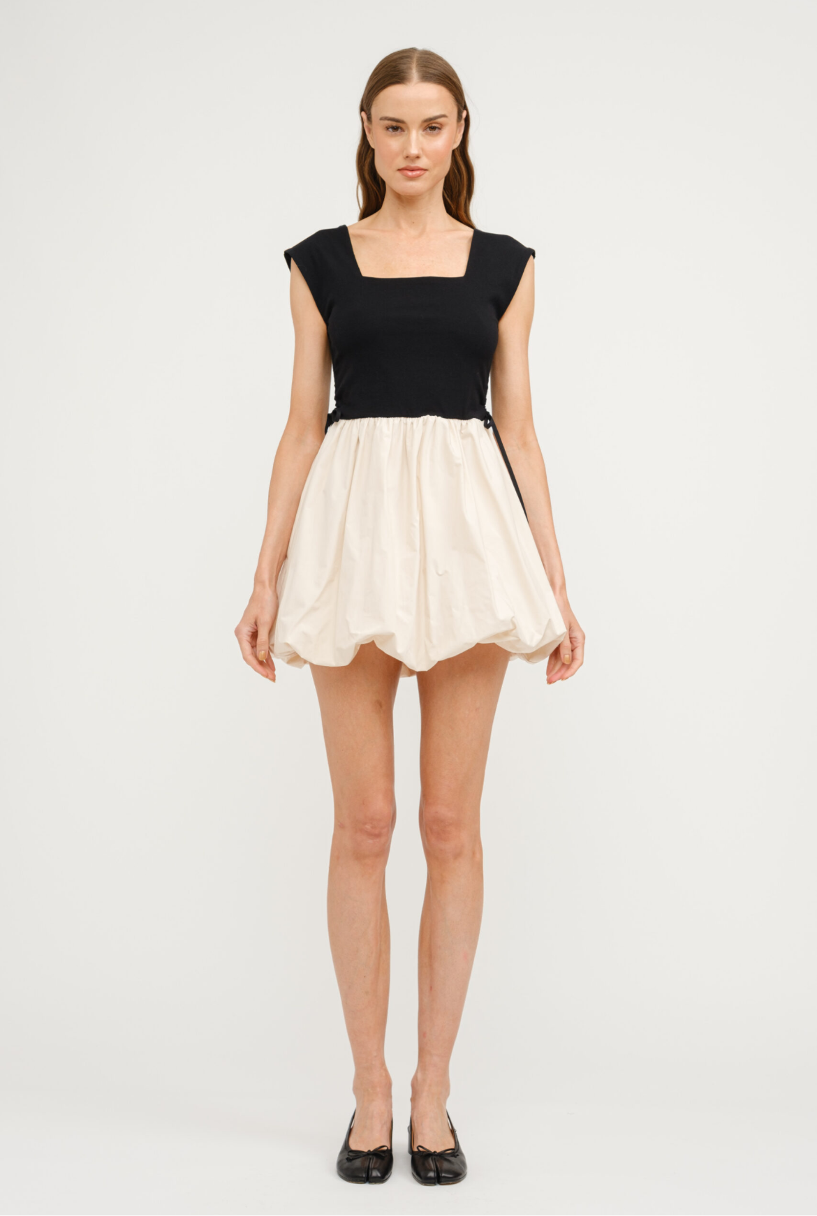 Mallie bubble off shoulder dress