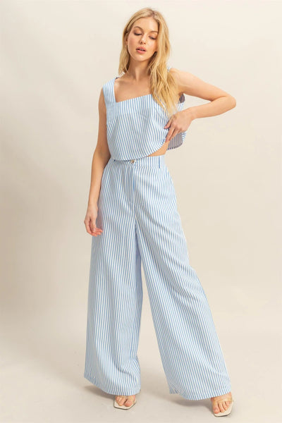 Lassy striped set in blue