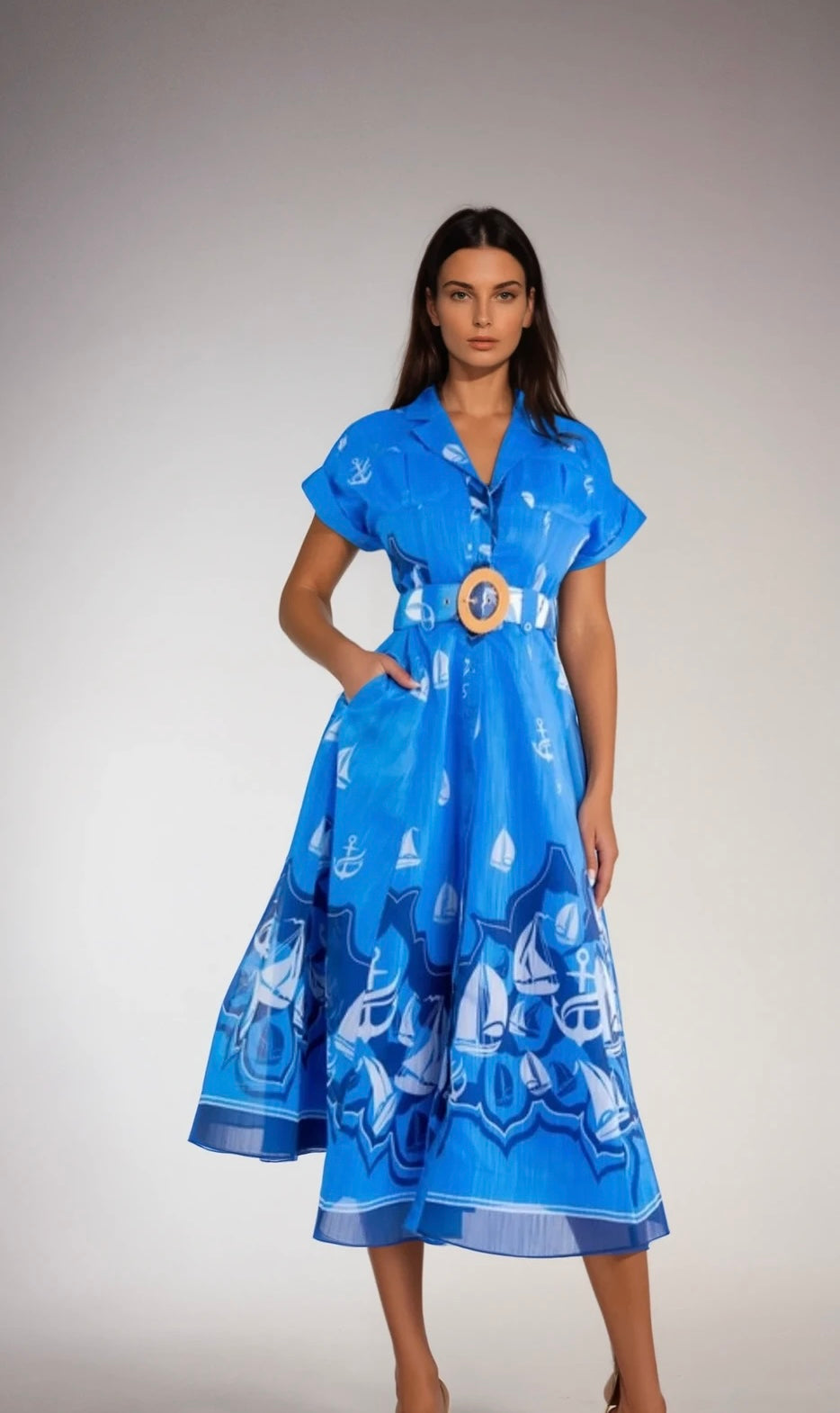 High tide dress in blue