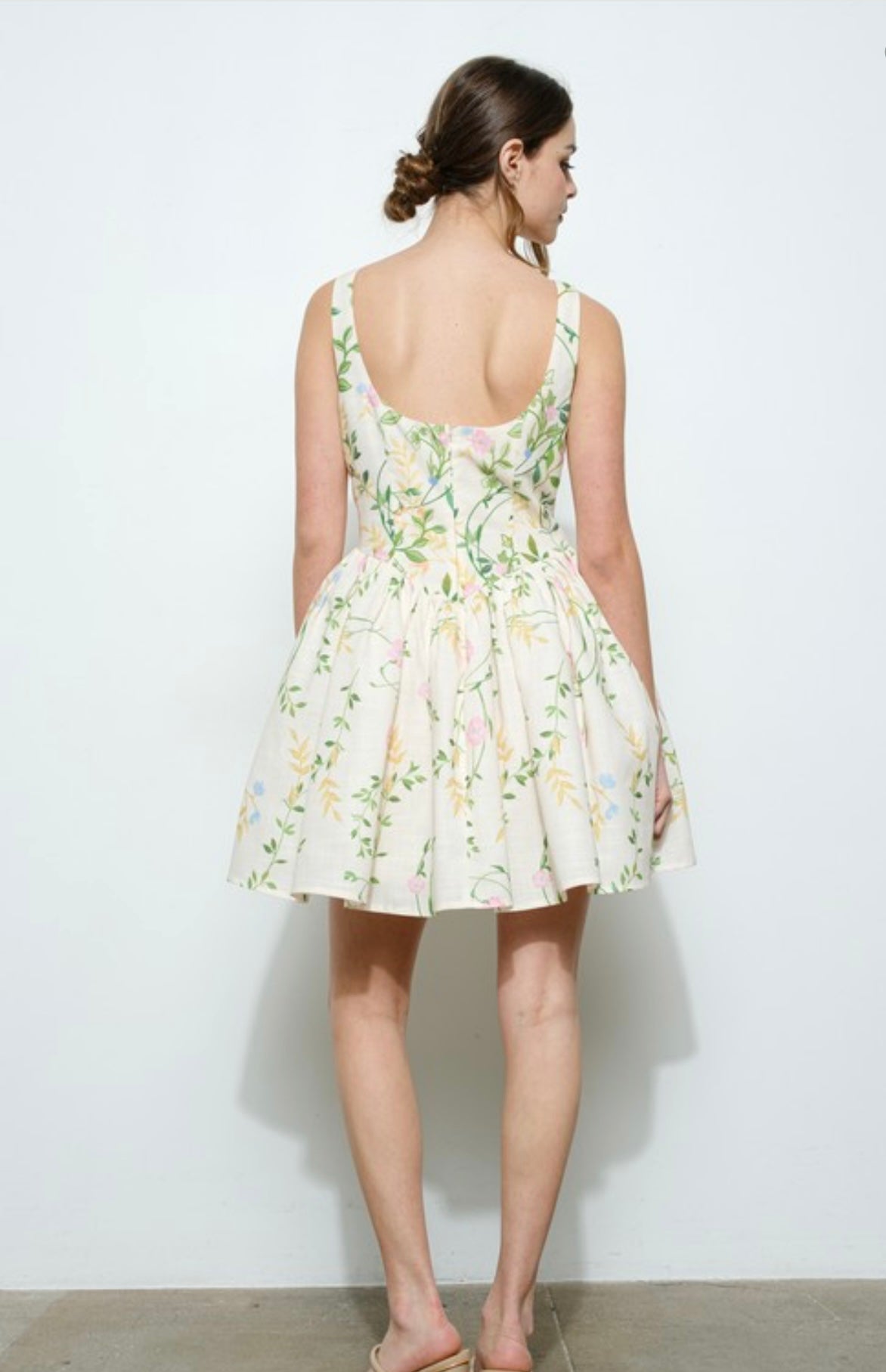 Fauna floral mini dress