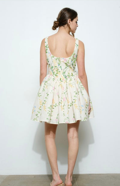 Fauna floral mini dress