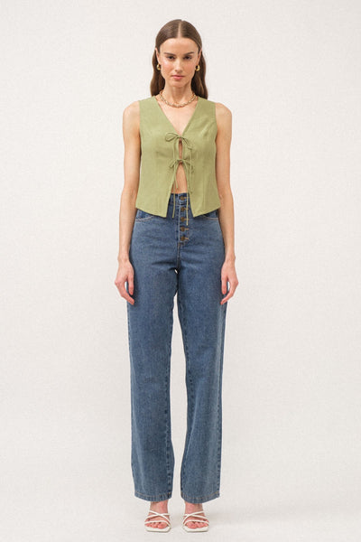 Sun seeker green linen set