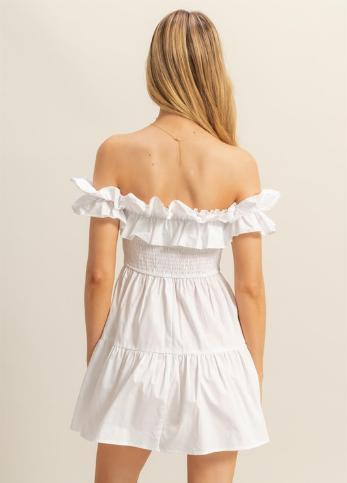 Lilah off shoulder mini dress