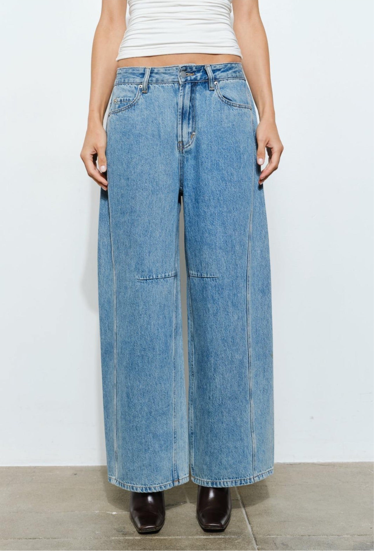 Mica seam wide leg in pacific