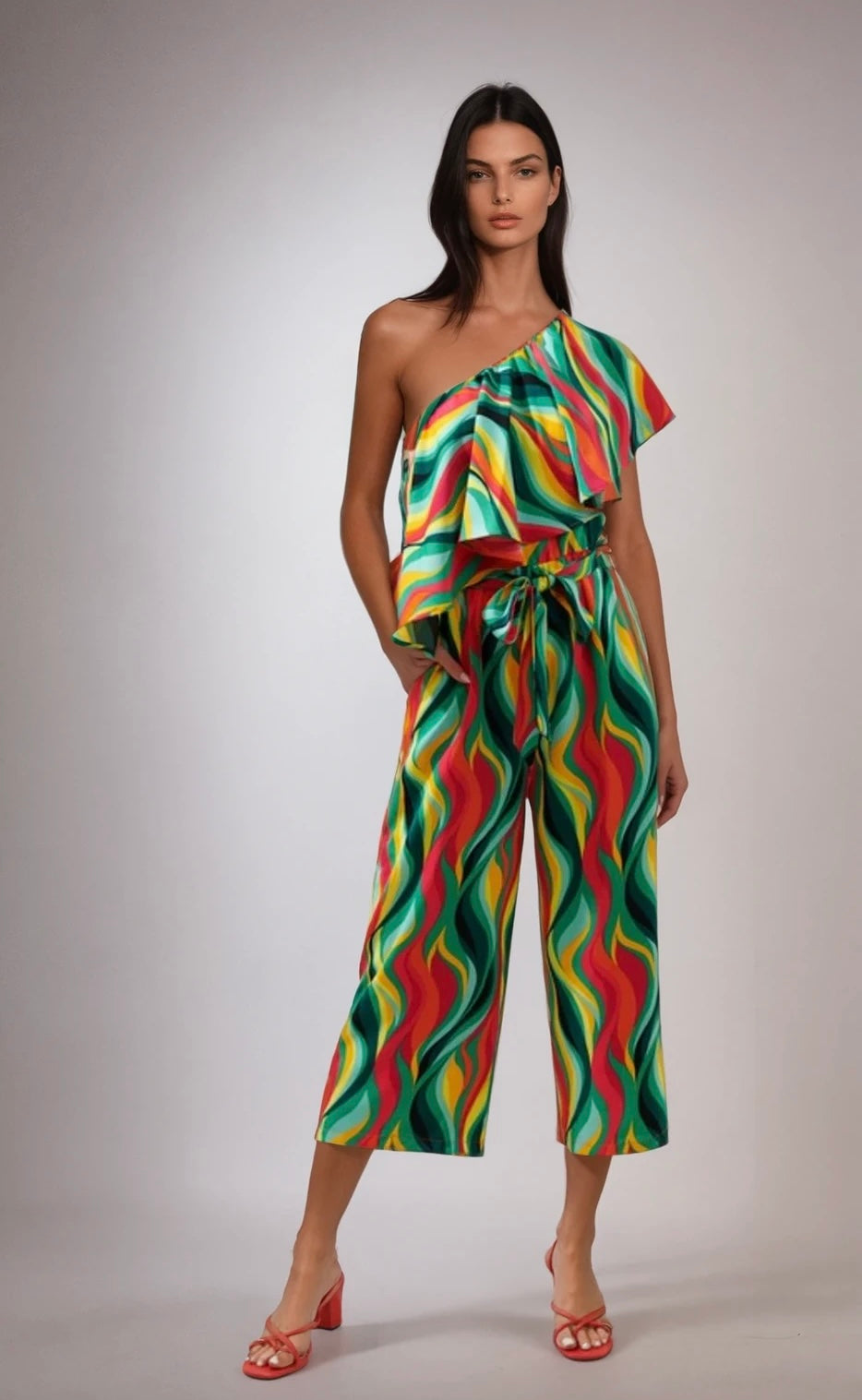 Amir one shoulder jumpsuit