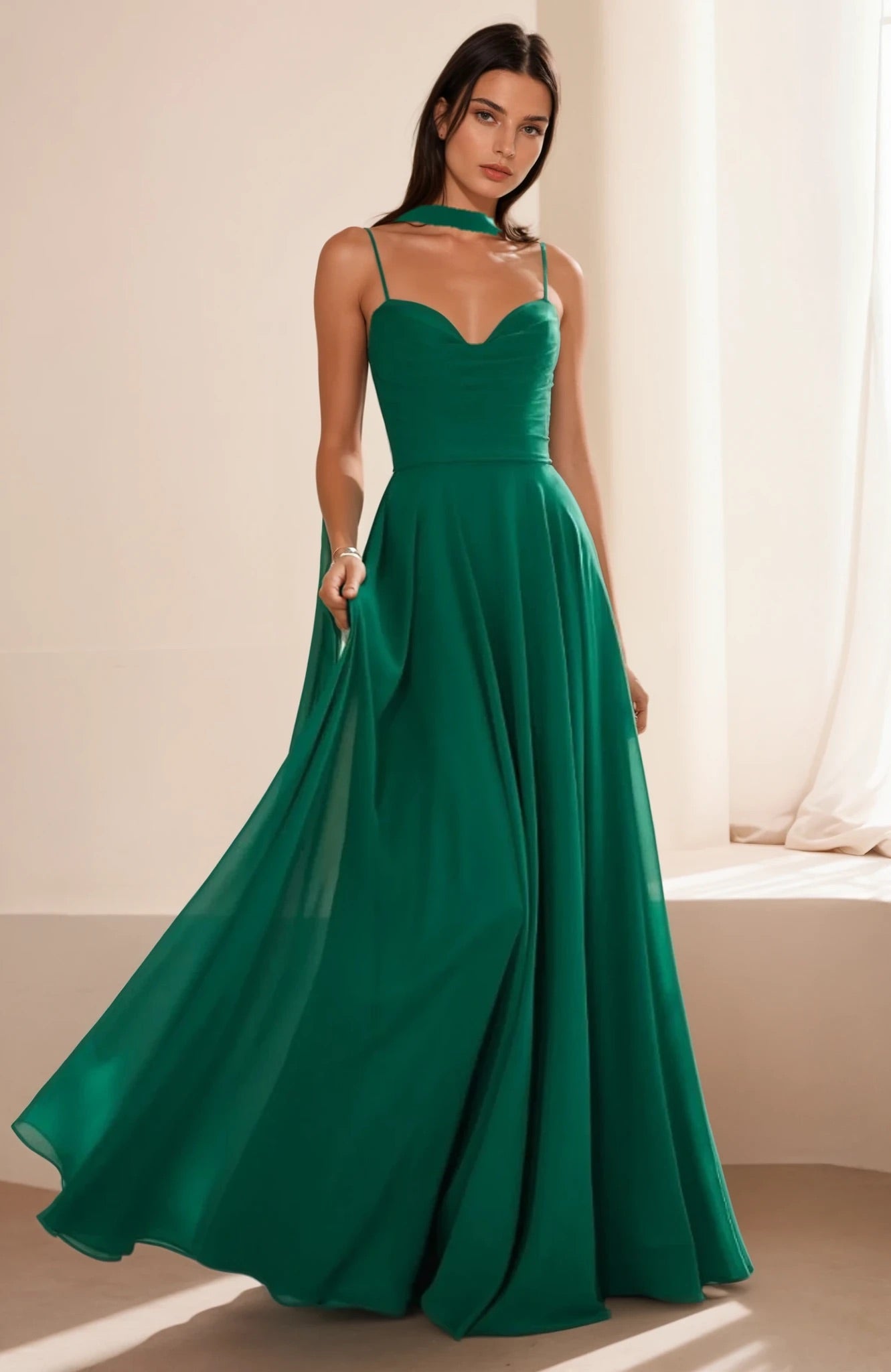 Emerald maxi gown