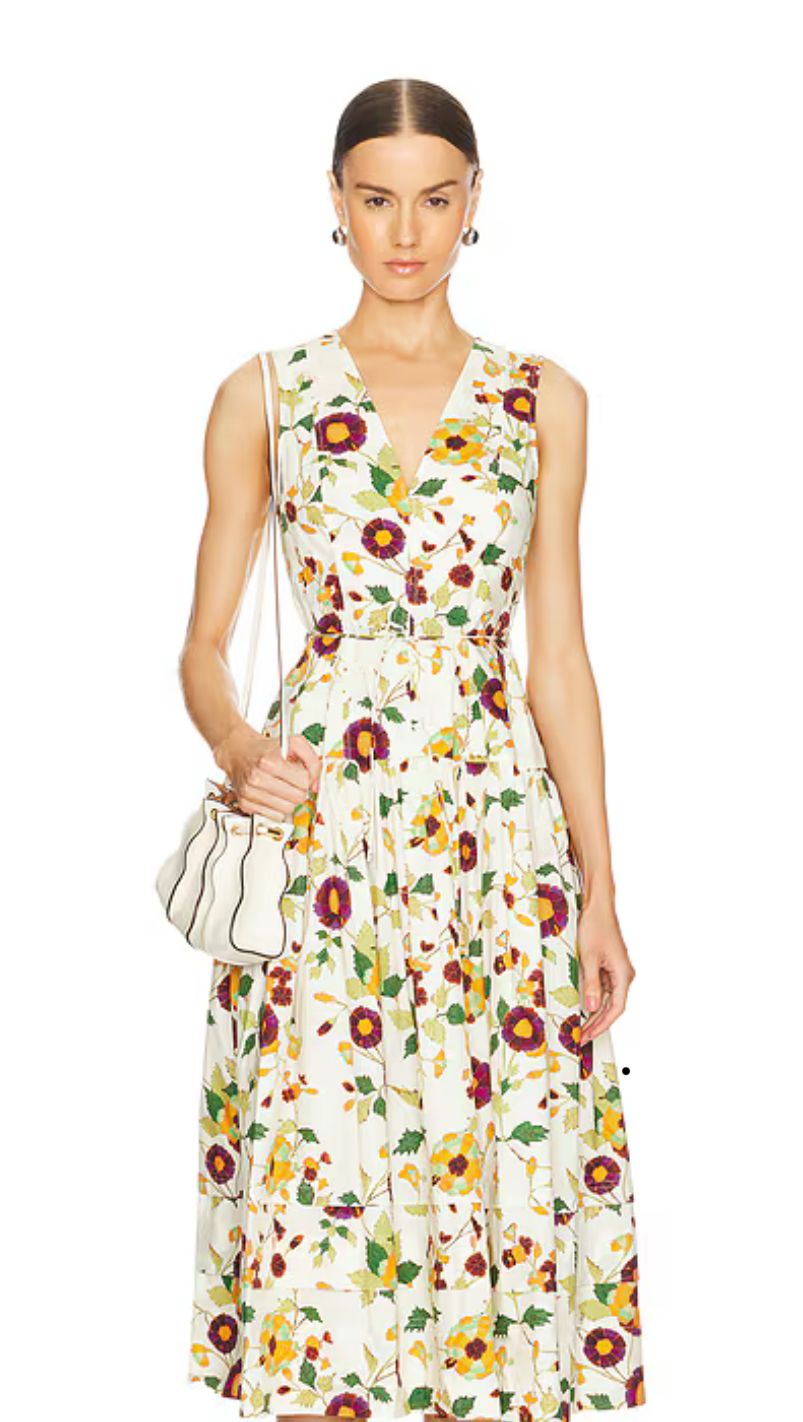 Halle floral midi dress