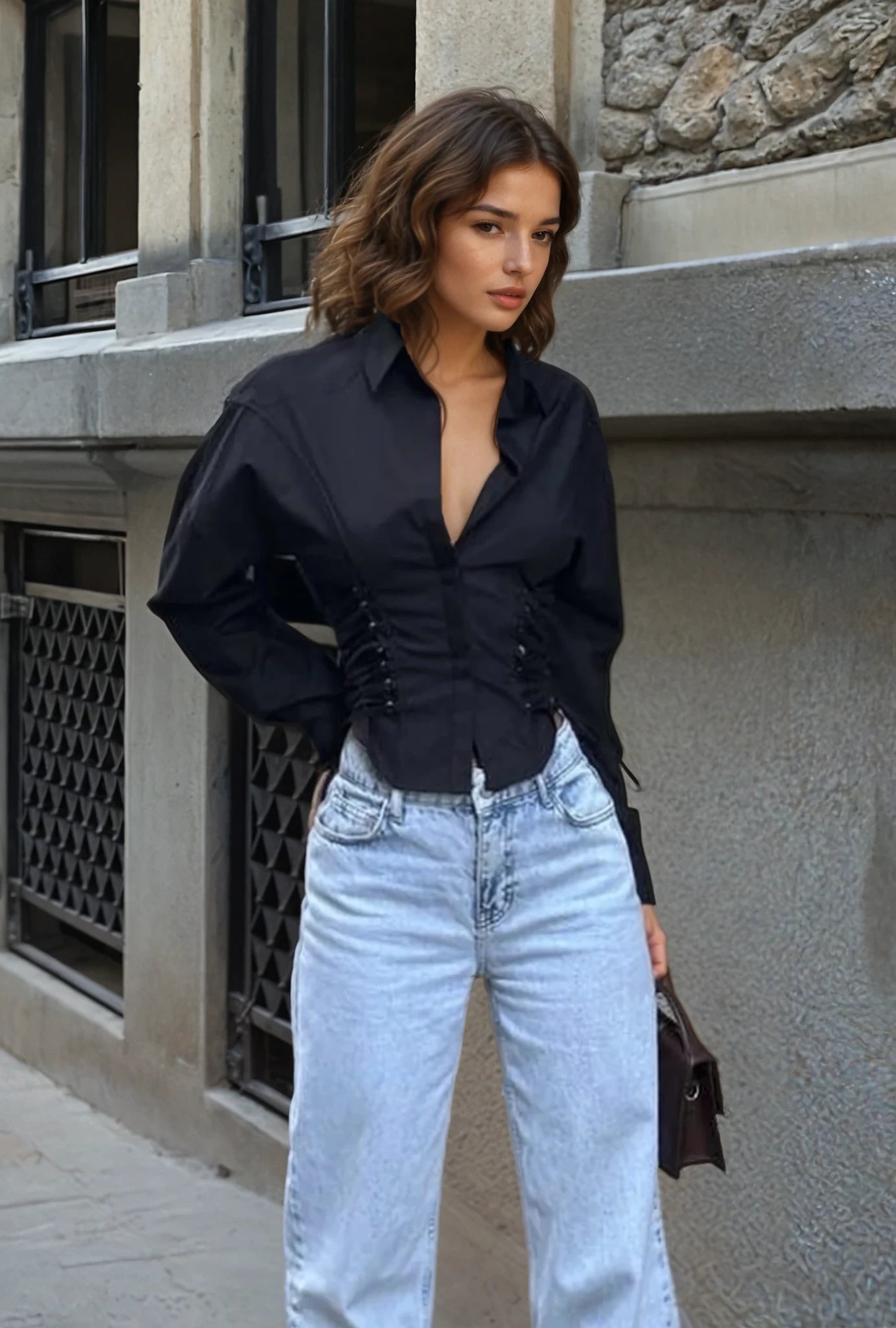 Premium corset blouse