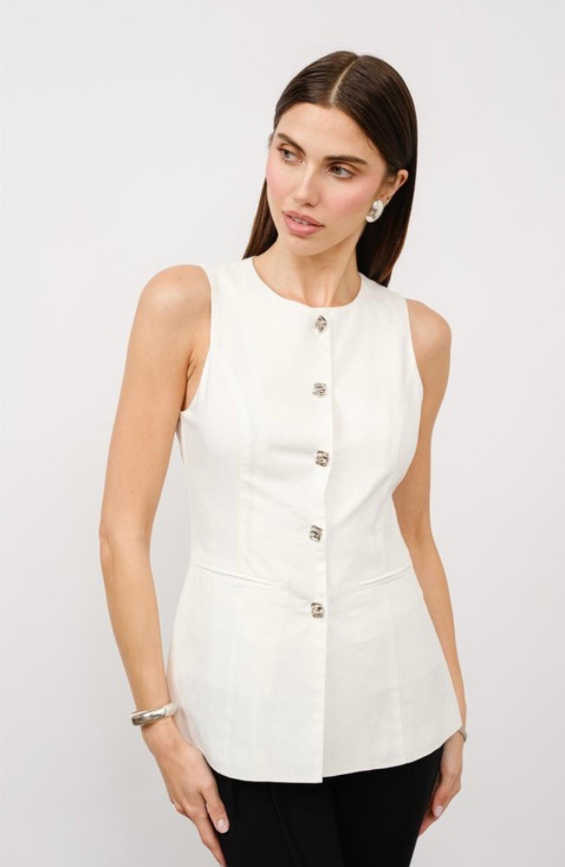 Lilly vest in off white