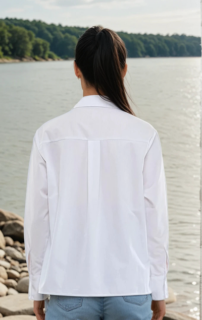 Ruffled tie blouse