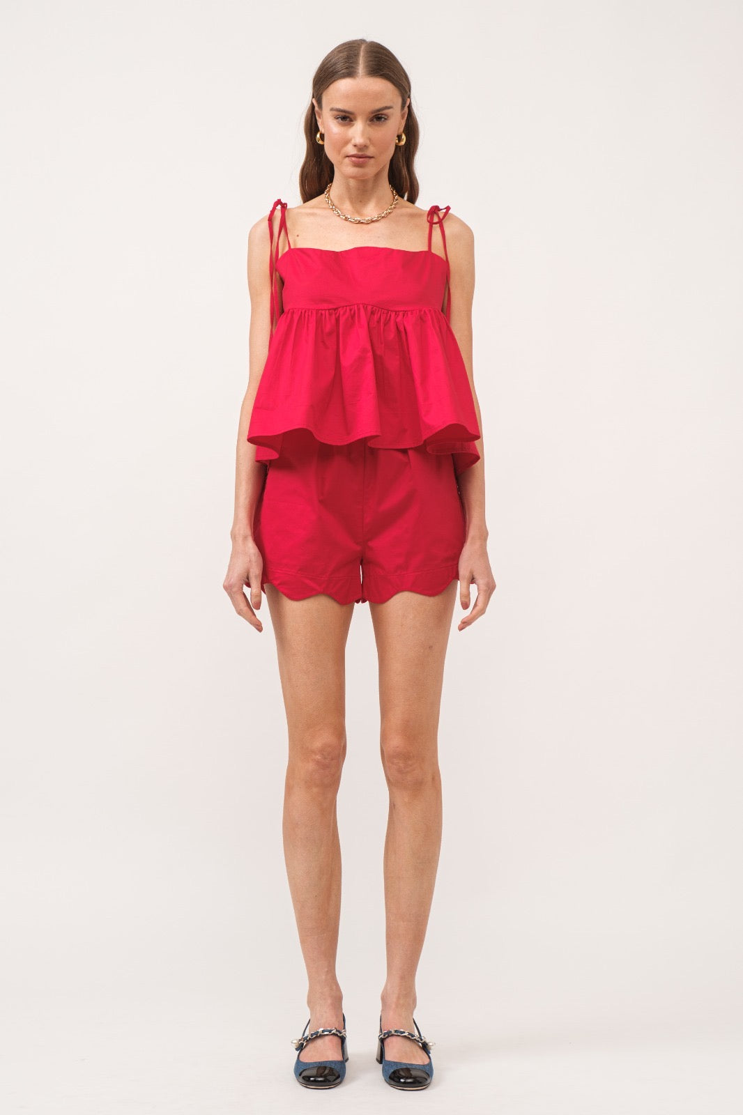 Ricci scalloped short