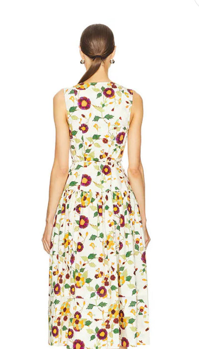 Halle floral midi dress