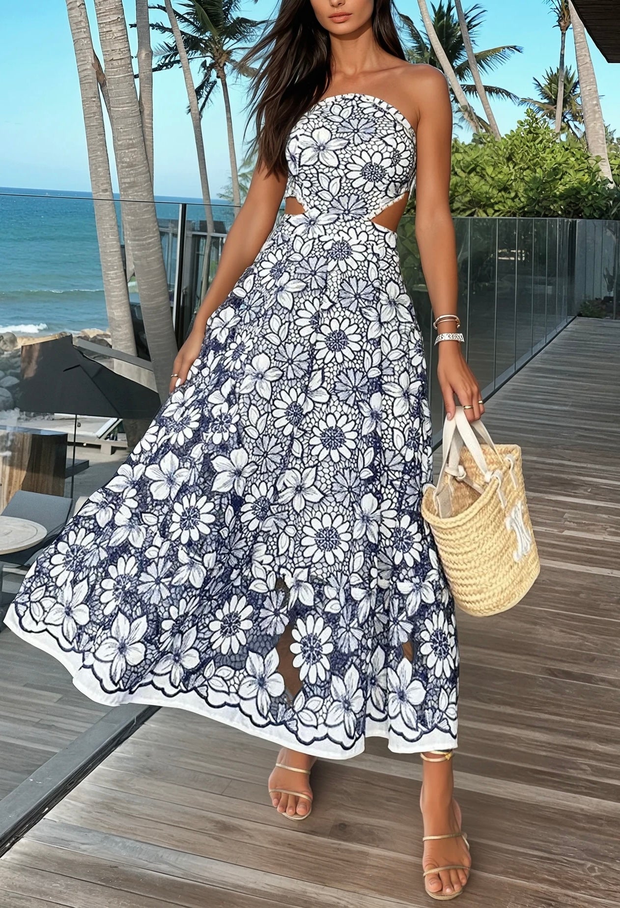 Sophia halter midi dress