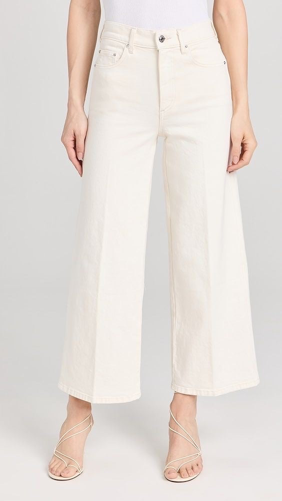 Alania straight leg cropped cream jean