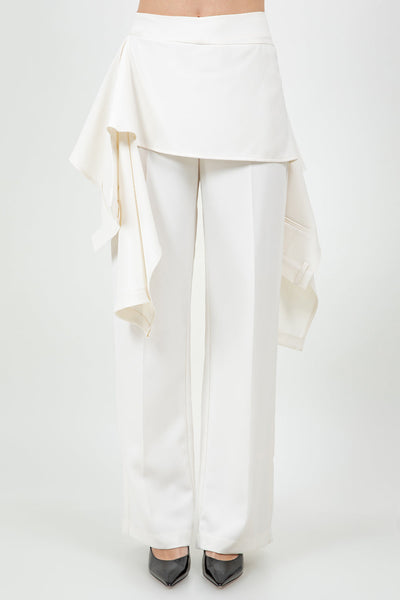 High rise overlapped skirt pant