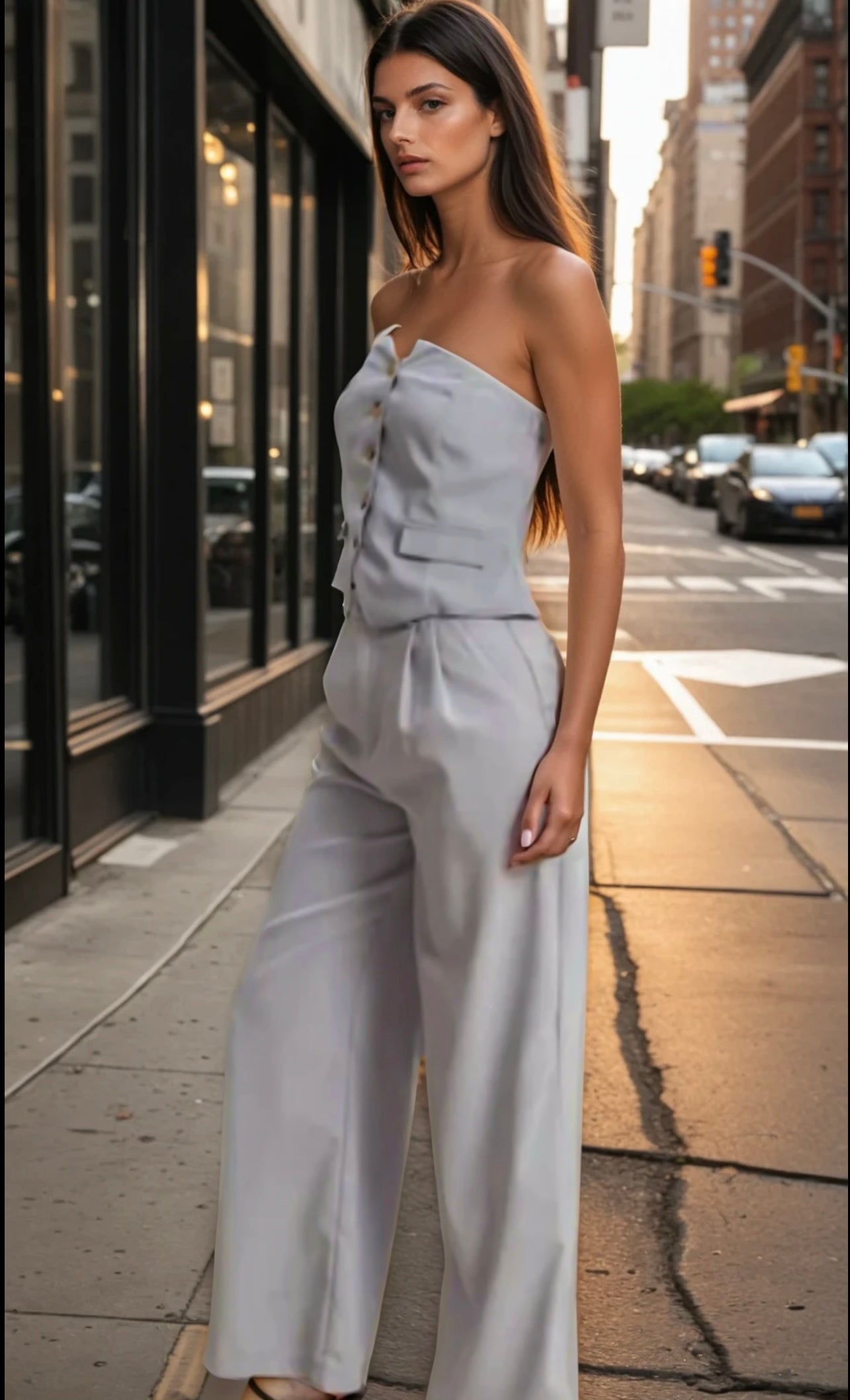 Bailey strapless top and pant set