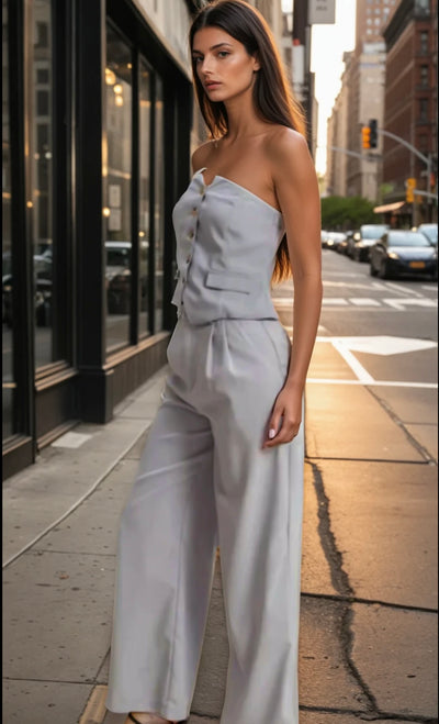Bailey strapless top and pant set