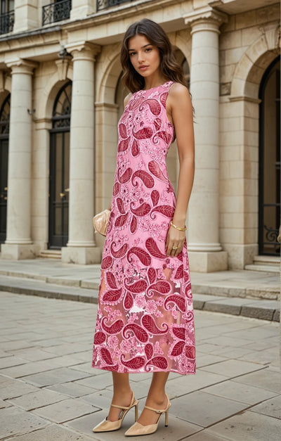 Lace cami maxi dress