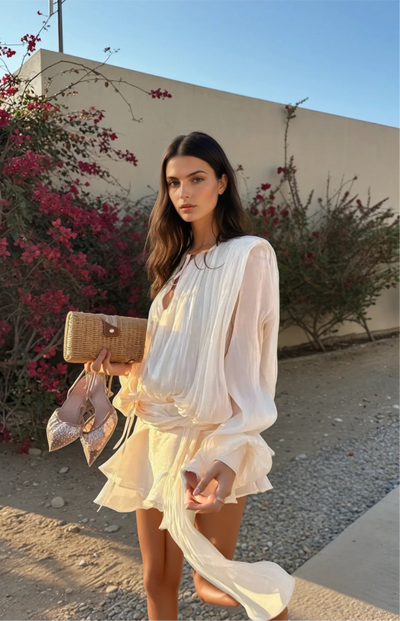 Estelle mini dress in champagne
