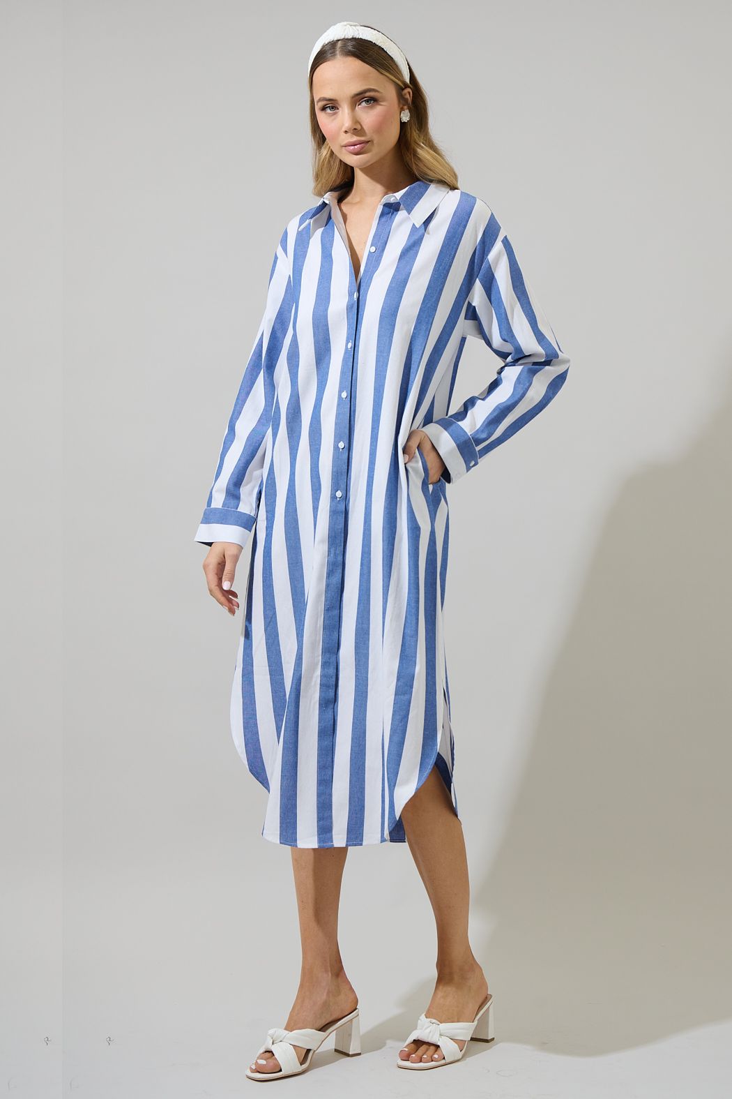 Jordy striped shirt dress