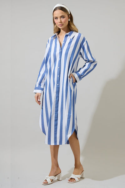 Jordy striped shirt dress