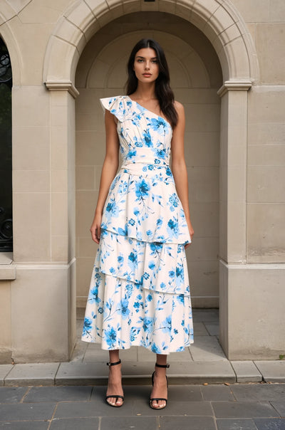 Valentina tiered midi dress