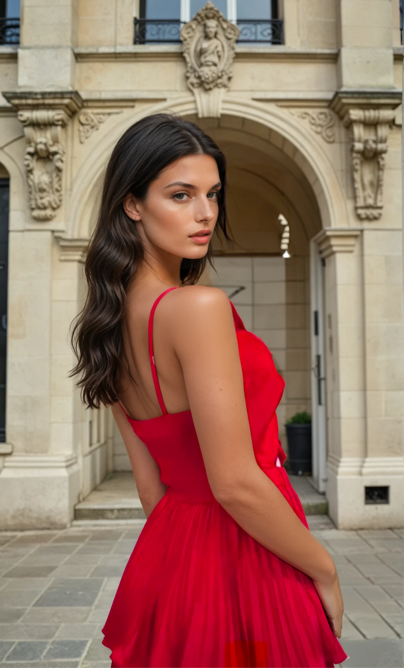Lulla pleated midi dress