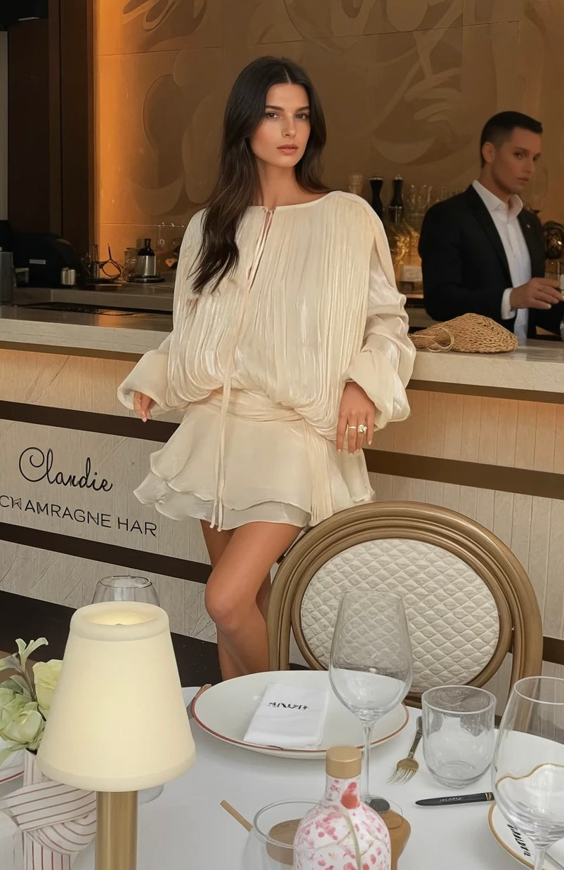 Estelle mini dress in champagne