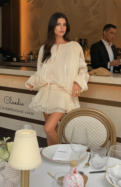 Estelle mini dress in champagne