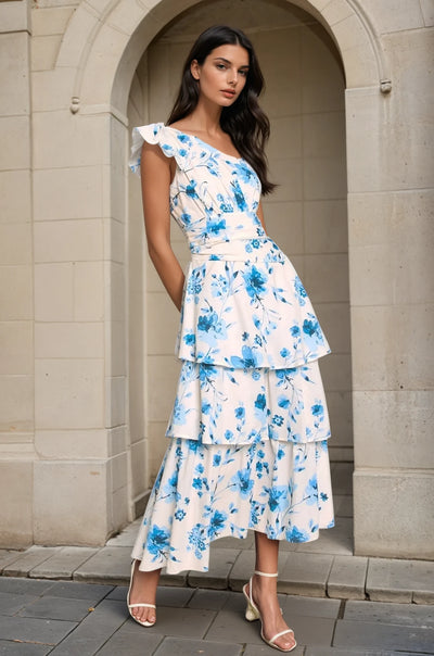 Valentina tiered midi dress