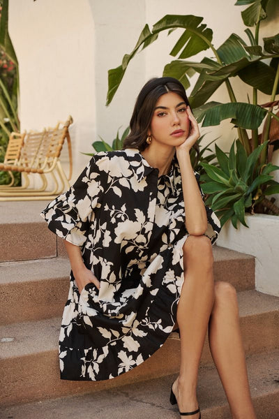 Mableton floral poplin dress