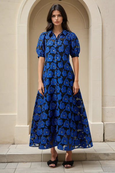 Aveline midnight blue maxi dress