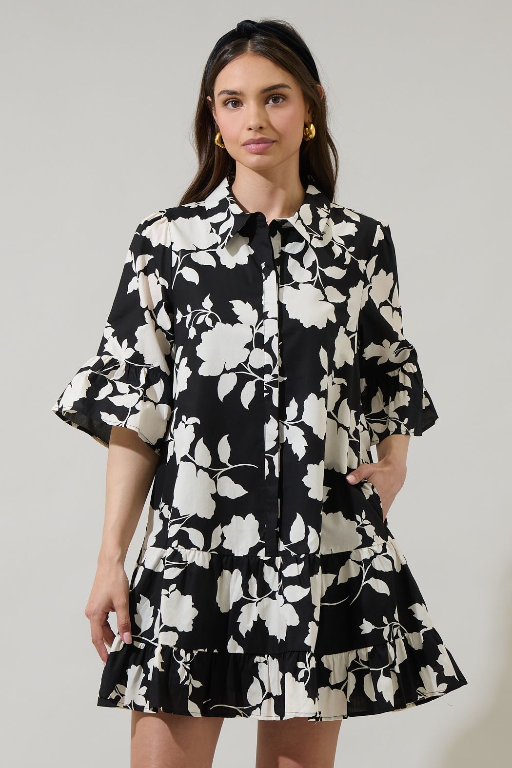 Mableton floral poplin dress