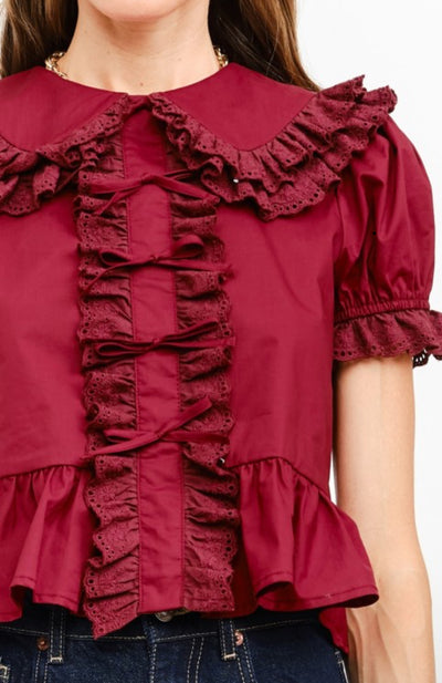 Gianna blouse burgundy