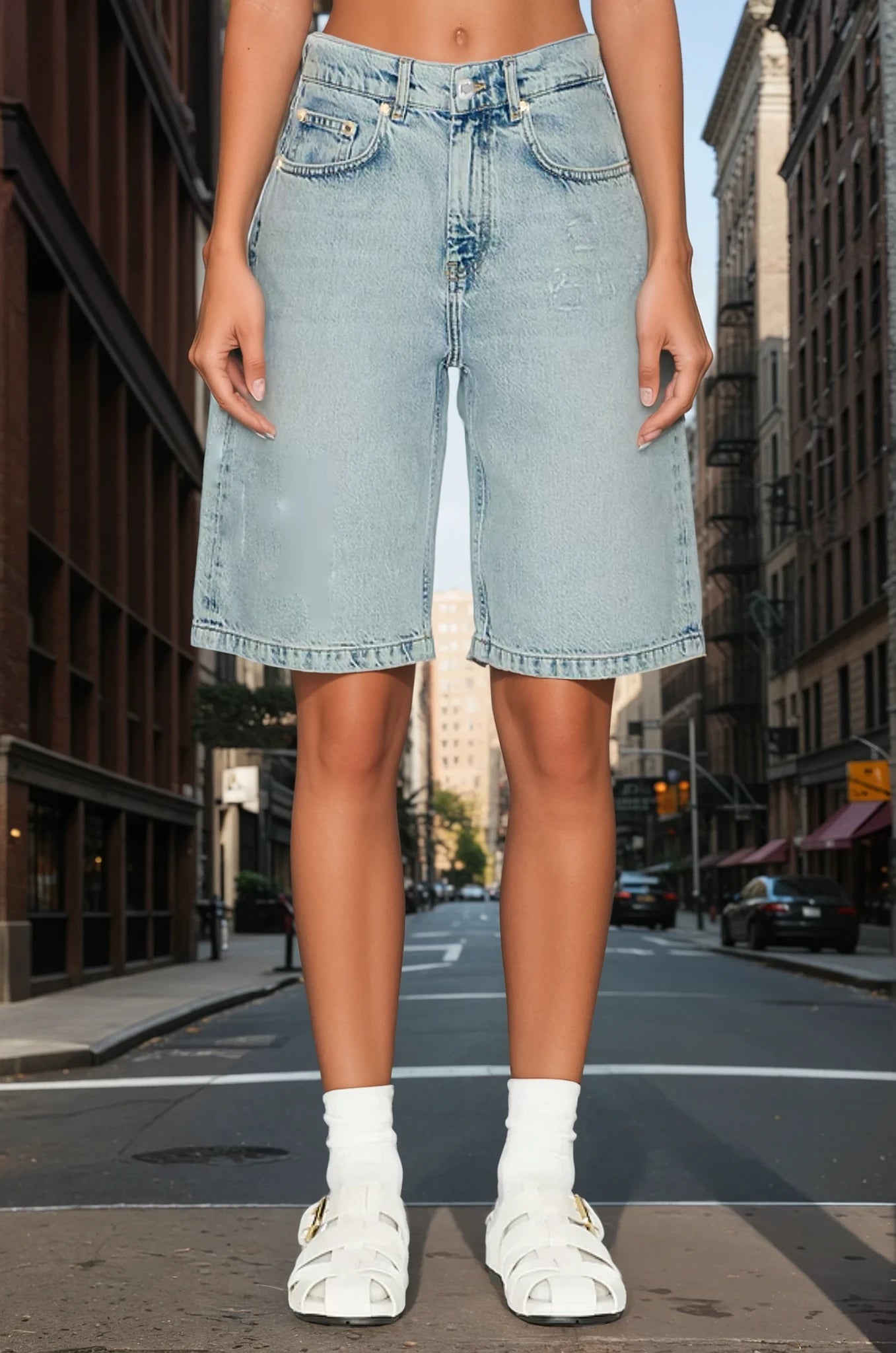 Denim bermuda